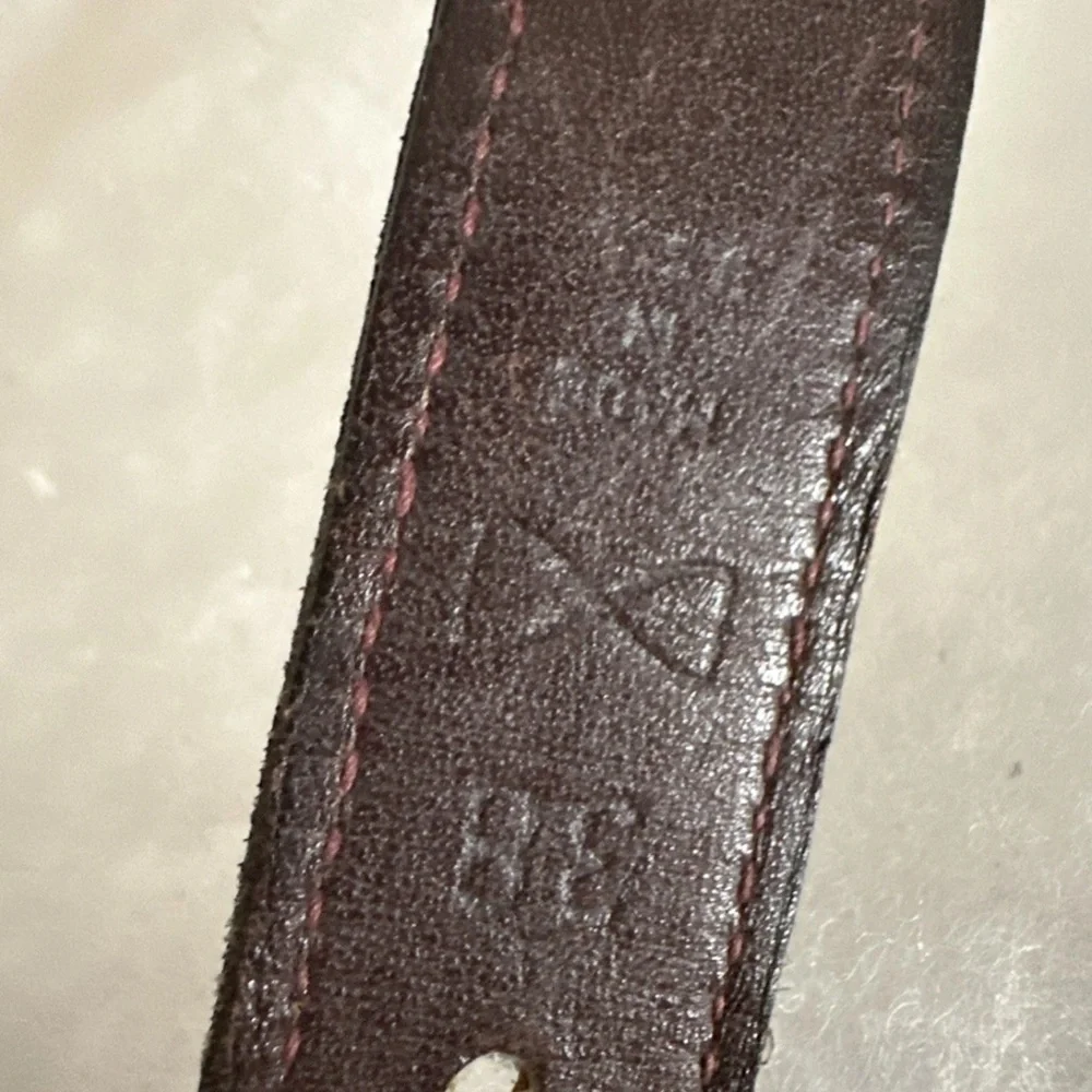 Trafalgar Canvas RED NAVY STRIPED Leather Vintage 1980s USA Belt Unisex